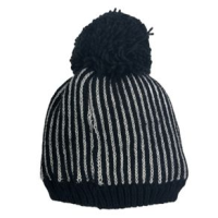 Chaos Aardvark Knit Beanie w/ Pom Black / Stripe One Size