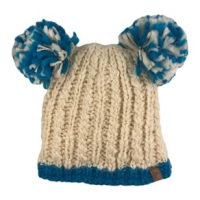 Chaos Aardvark Knit Beanie w/ Pom Cream / Blue One Size
