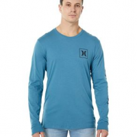 Hurley Everyday Washed One & Only Icon Long Sleeve - Men's M Rift Blue