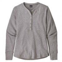 Patagonia Waffle Henley Long Sleeve Shirt - Women's M Drifter Grey