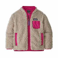 Patagonia Retro-X Fleece Jacket - Infant 6M Natural w/Mythic Pink