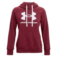 Under Armour Rival Fleece Logo Hoodie - Women's League Red / White XS