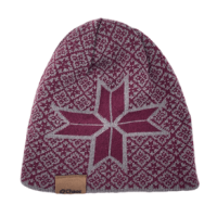Chaos Pull-On Knit Beanie Burgundy / Grey One Size