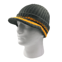 Chaos Jacquards Beanie - Men's Grey / Yellow Stripes One Size