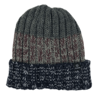 Chaos Knit Cuff Beanie - Youth Navy / Dark Grey One Size