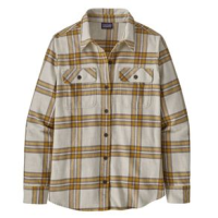 Patagonia Long-sleeved Midweight Fjord Flannel Shirt - Women's Tundra / Birch White S