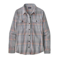 Patagonia Long-sleeved Midweight Fjord Flannel Shirt - Women's Currents / Tailored Grey S