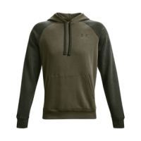 Under Armour Rival Fleece Colorblock Hoodie - Men's Marine Olive Drab Green / Baroque Green XXL