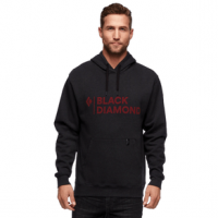 Black Diamond Stacked Logo Hoody - Men's XL Black Heather