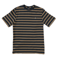 Volcom Halfax Stripe Crew Short Sleeve - Boys' Navy XL