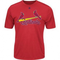 Majestic Youth Cool Base MLB Evolution Tee Shirt - Kids' YM Cardinal