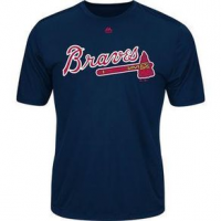 Majestic Youth Cool Base MLB Evolution Tee Shirt - Kids' YL Braves