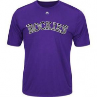Majestic Youth Cool Base MLB Evolution Tee Shirt - Kids' YL Rockies