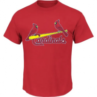 Majestic MLB Team Logo T-Shirt - Men's M Cardinal