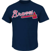 Majestic MLB Team Logo T-Shirt - Men's BRAVES S