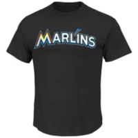 Majestic MLB Team Logo T-Shirt - Men's MARLINS XL