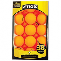 Stiga One-Star Table Tennis Balls 38 Pack Black / Orange