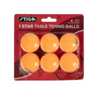 Stiga One-Star Table Tennis Balls One Size Black / Orange