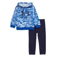 Under Armour Symbol Camo Hoodie and Joggers Set - Toddler 24M Tech Blue