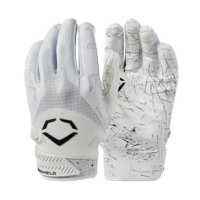EvoShield Burst Football Receiver Glove - Youth White L