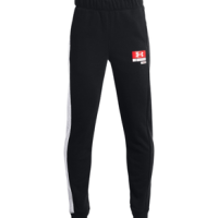 Under Armour Baseline Fleece Pant - Boys' Black / Mod Gray Full Heather / White L Regular