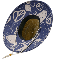 Hemlock Hat Co. Harvey Straw Hat Smiley / Peace One Size