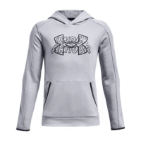 Under Armour Fleece Workmark Hoodie - Boys' Mod Gray / Black M