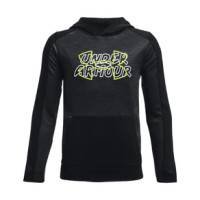Under Armour Fleece Workmark Hoodie - Boys' Black / White XS