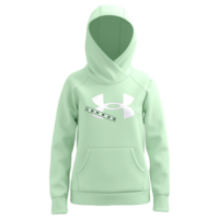 Under Armour Rival Fleece Logo Hoodie - Girls' Aqua Foam / White YM