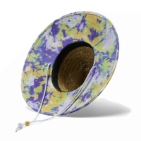 Hemlock Hat Co. Dylan Straw Hat - Kids' Purple / Green Wash One Size