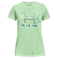 Under Armour Tech Big Logo Twist Short Sleeve Shirt - Girls' Aqua Foam / Radar Blue S