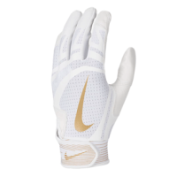Nike Alpha Huarache Edge Baseball Batting Gloves - Kids' White / White / White / Gold L