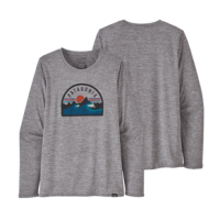 Patagonia Capilene Cool Daily Long Sleeve Shirt - Women's Boardie Badge / Feather Grey XL