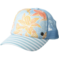 Roxy Beautiful Morning Trucker Hat - Women's Cool Blue Island Time One Size