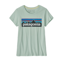 Patagonia Regenerative Cotton P-6 Logo T-Shirt - Girls' Lite Distilled Green / P-6 Logo M