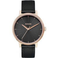 Nixon Kensington Leather Watch One Size Rose Gold / Black