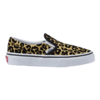 Vans Checkerboard Slip-On V Shoe - Toddler Flocked Leopard Black / True White 6C Regular