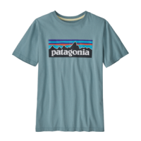 Patagonia Regenerative Organic Certification Cotton P-6 Logo T-Shirt Upwell Blue XL