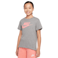 Nike Sportswear Basic Futura T-Shirt - Girls' Carbon Heather / Pink Salt M