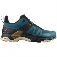Salomon X Ultra 4 Hiking Shoe - Men's 9.5 Mallard Blue / Bleached Sand / Bronze Brown Regular
