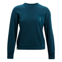 Under Armour Rival Fleece Mesh Crew - Women's Blue Note / Aqua Foam L