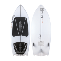Ronix Flyweight Bat Tail Hybrid Wakesurf Board (2022) Glacier White / Red 4'7"