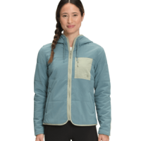 The North Face Mountain Sweatshirt Hoodie - Women's Goblin Blue / Tea Green XL