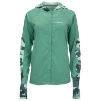 Simms Bicomp Fishing Long Sleeve Shirt - Women's Woodland Camo Avalon XL