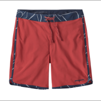 Patagonia Stretch Hydropeak 18" Board Shorts - Men's Sumac Red / Wildlands Hz 40