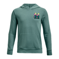 Under Armour Rival Fleece ANAML Hoodie - Boys' Retro Teal / Quirky Lime XS