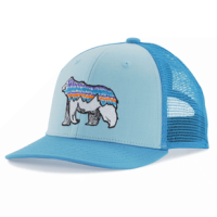 Patagonia Trucker Hat - Youth Illustrated Fitz Bear / Fin Blue One Size