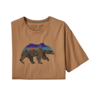 Patagonia Back For Good Organic Cotton T-shirt - Men's Dark Camel w/ Bear S