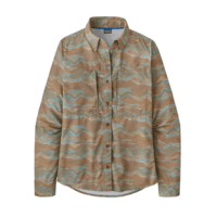 Patagonia Long-sleeved Sol Patrol Shirt - Women's Rock Cycle Multi Small / Pampas Tan M