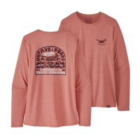 Patagonia Capilene Cool Daily Long Sleeve Shirt - Women's Unpave the Roads / Sunfade Pink X-Dye S